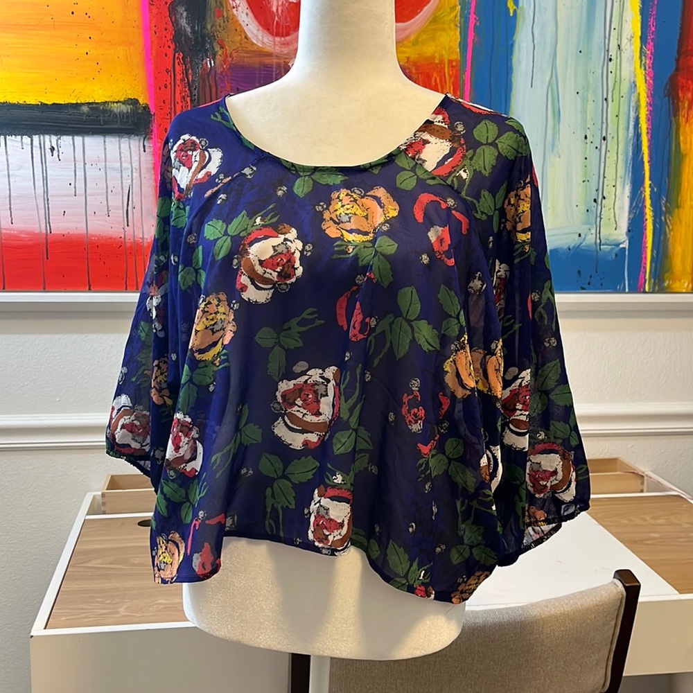 Shear printed Crop